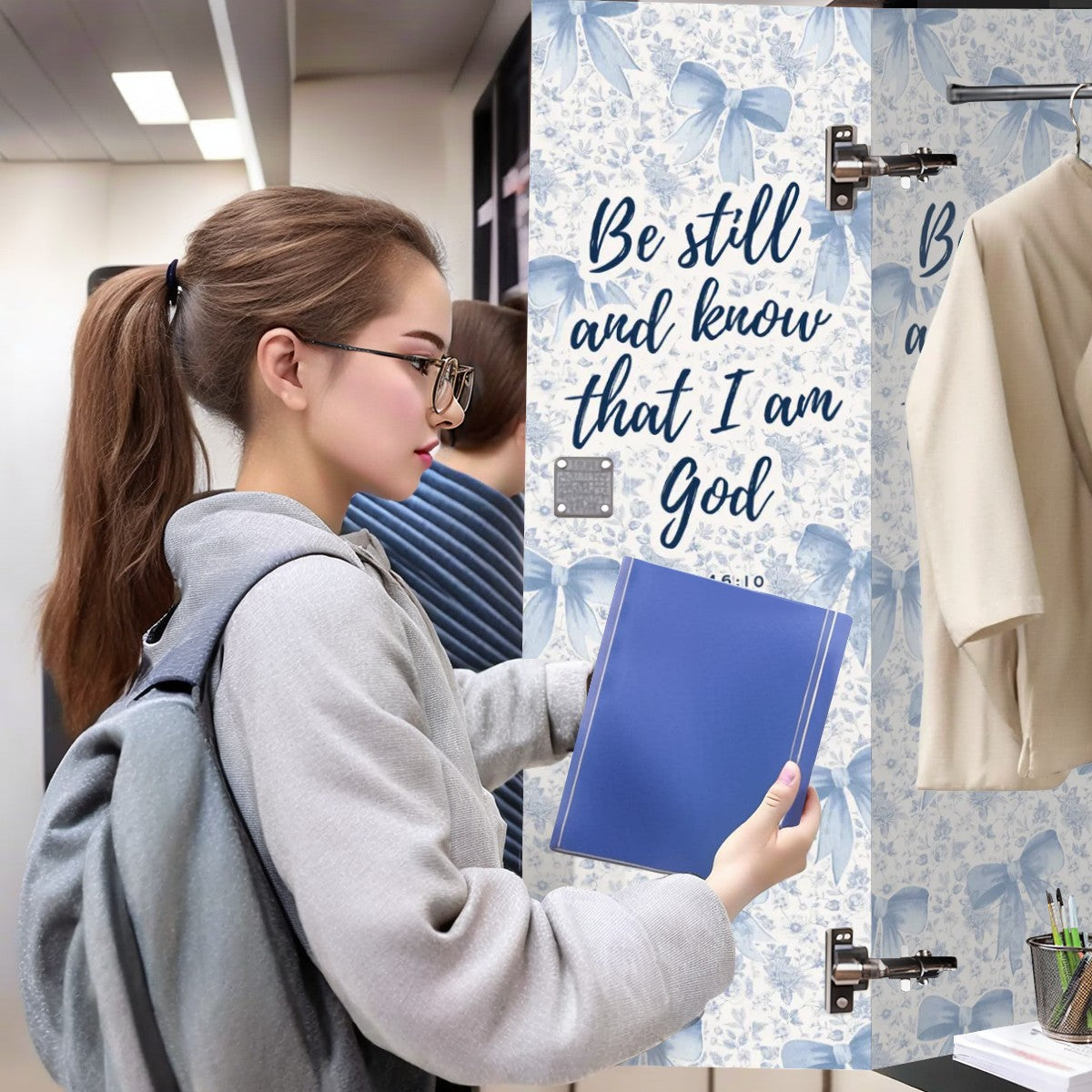 Be Still & Know Magnetic Locker Wallpaper – Psalm 46:10