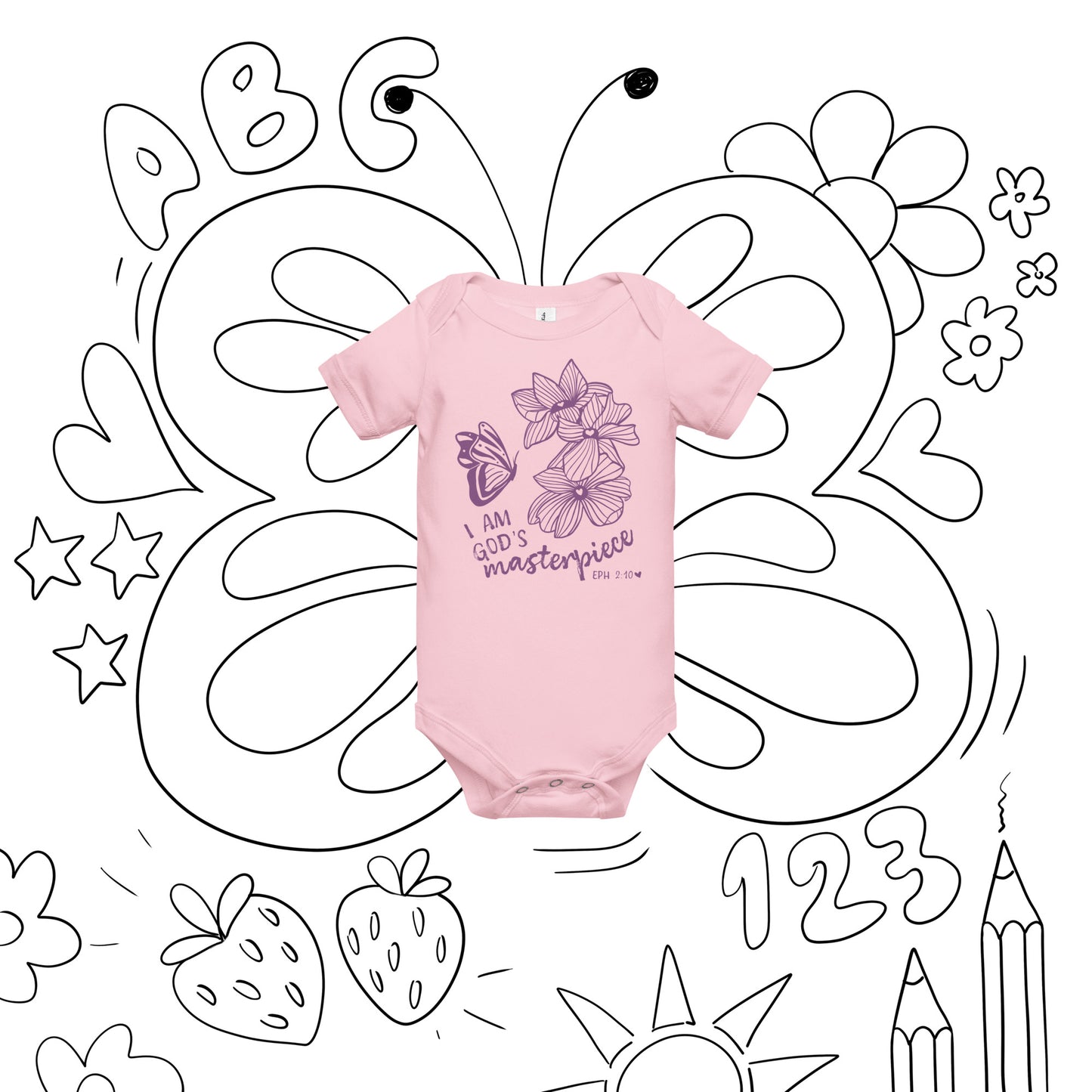 I Am God's Masterpiece Onesie