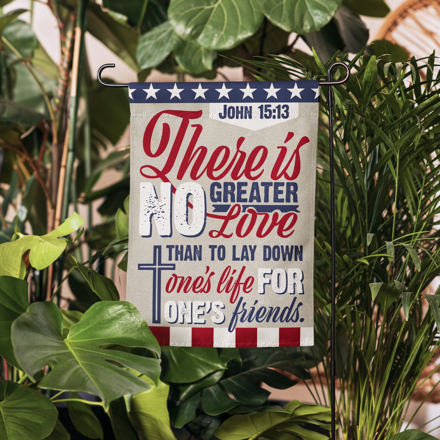 Memorial Day Garden Flag – John 15:13