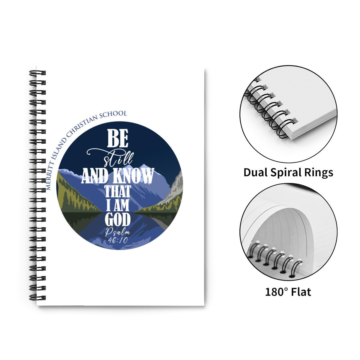 “Be Still and Know” Spiral Notebook – Psalm 46:10