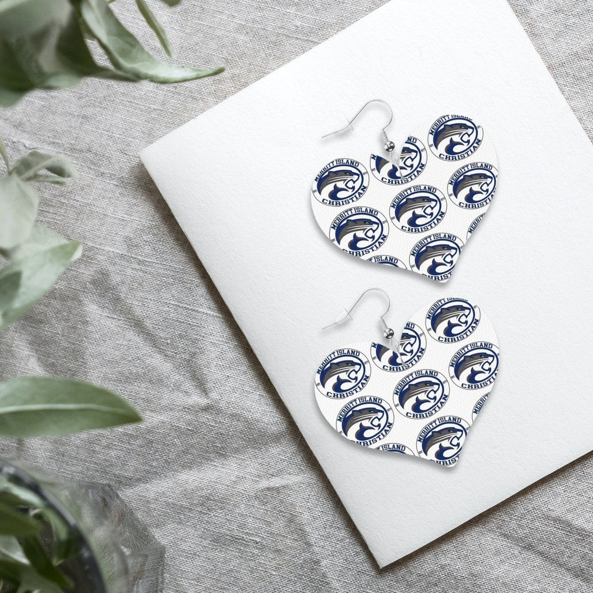 Heart Shape MIC Cougar Earrings