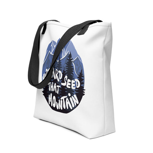 “Mustard Seed That Mountain” 15x15 Water Resistant Tote
