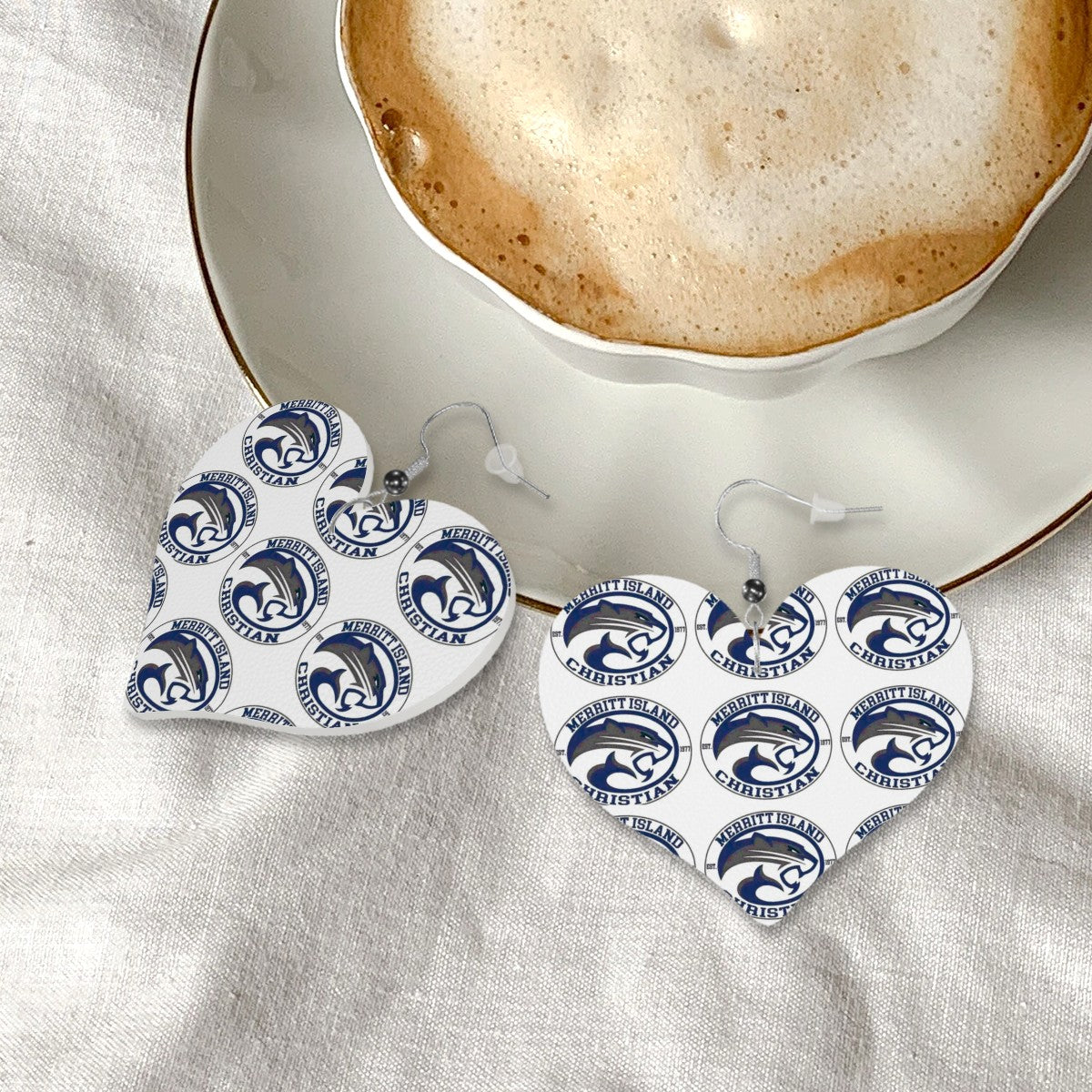 Heart Shape MIC Cougar Earrings