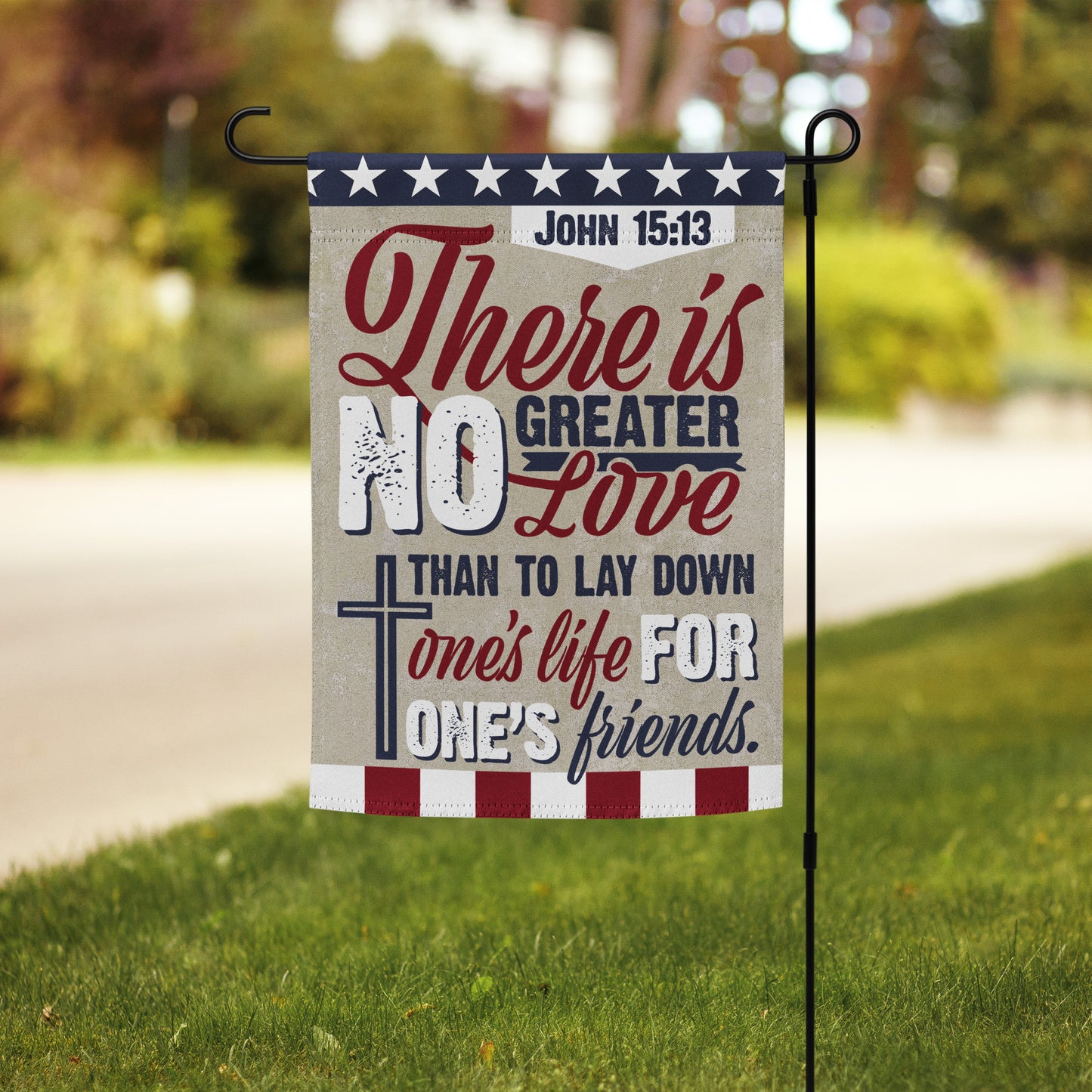 Memorial Day Garden Flag – John 15:13